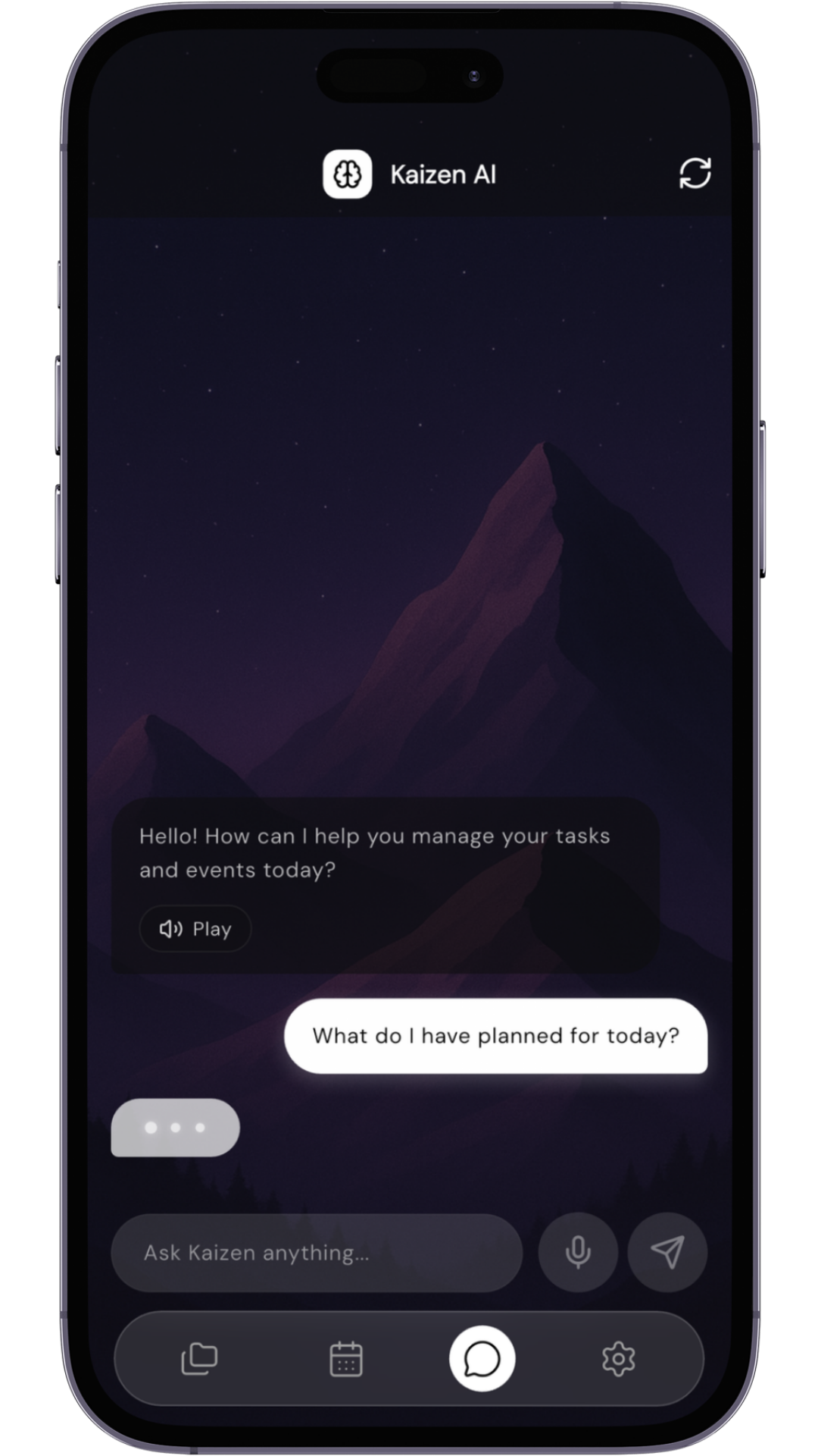 Kaizen AI chat interface